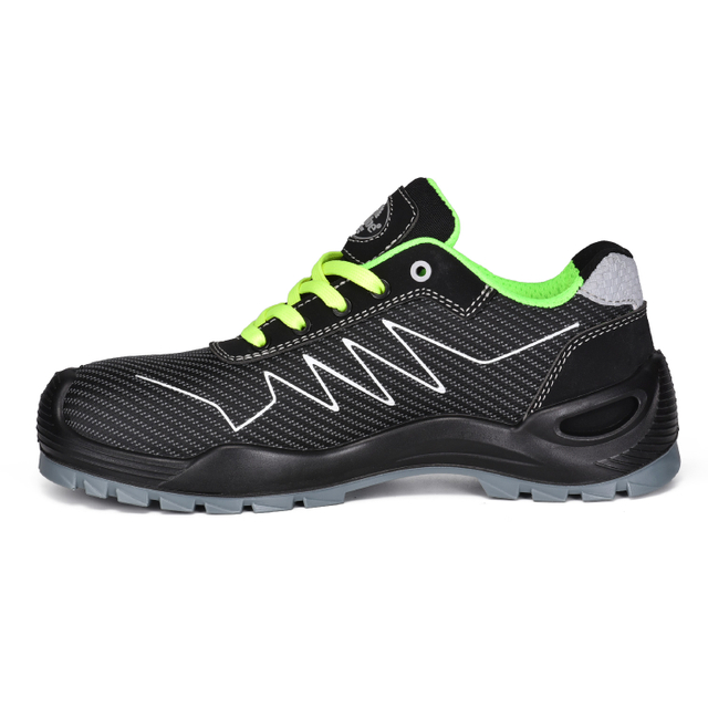 Ligero de estilo Sports Fabric Safety Shoese-L7530 Verde
