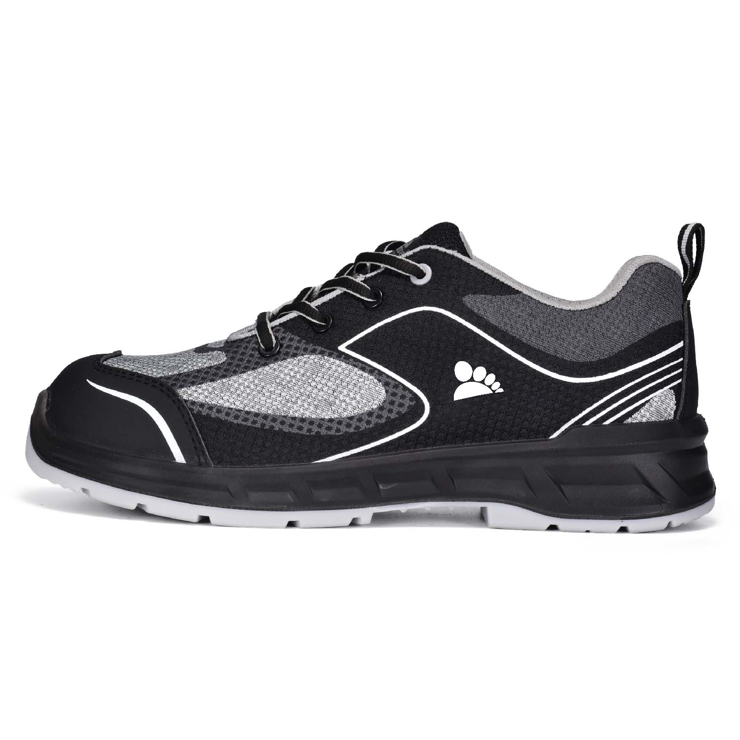 Zapatos de seguridad deportivos de acero con punta de acero L-7501 gris (velocidad)