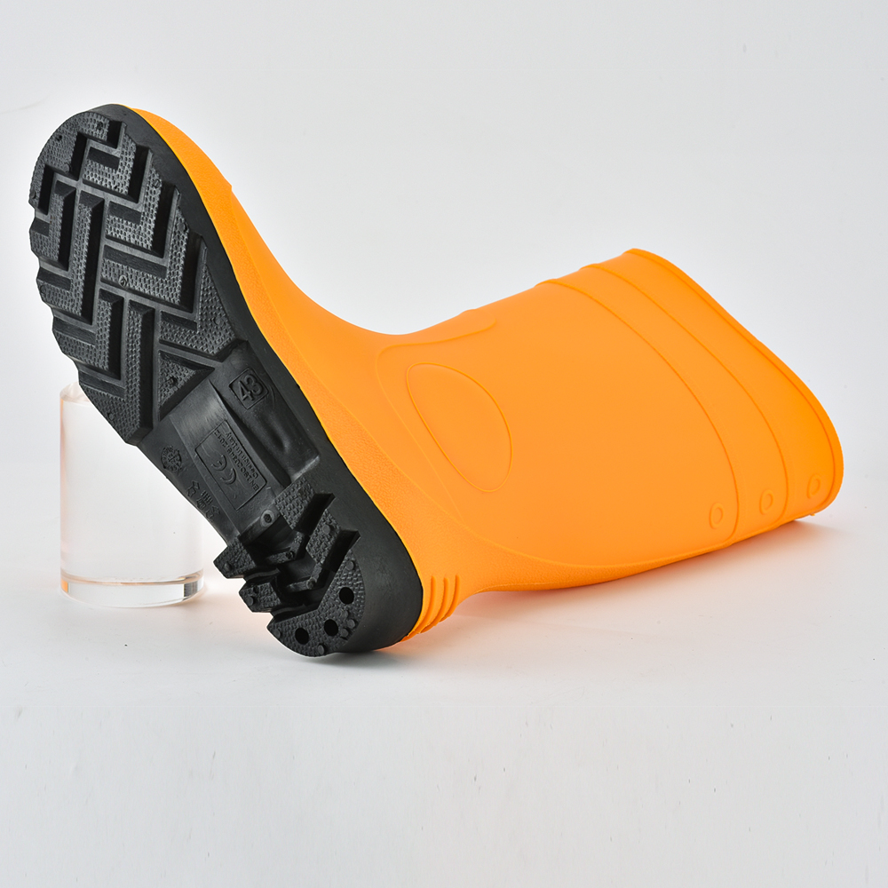 Botas de lluvia con punta de acero resistente W-6037 Amarillo