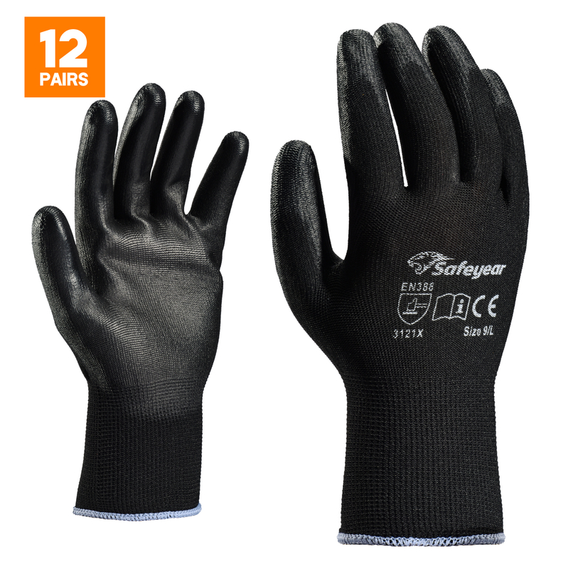 Guantes de trabajo de seguridad recubiertos de PU PN8003