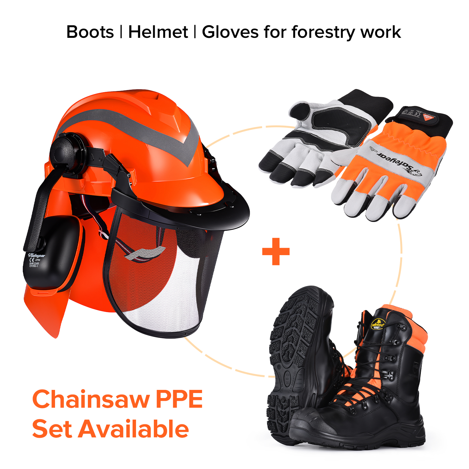 Guantes de motosierra forestal para tala profesional | EN 11393