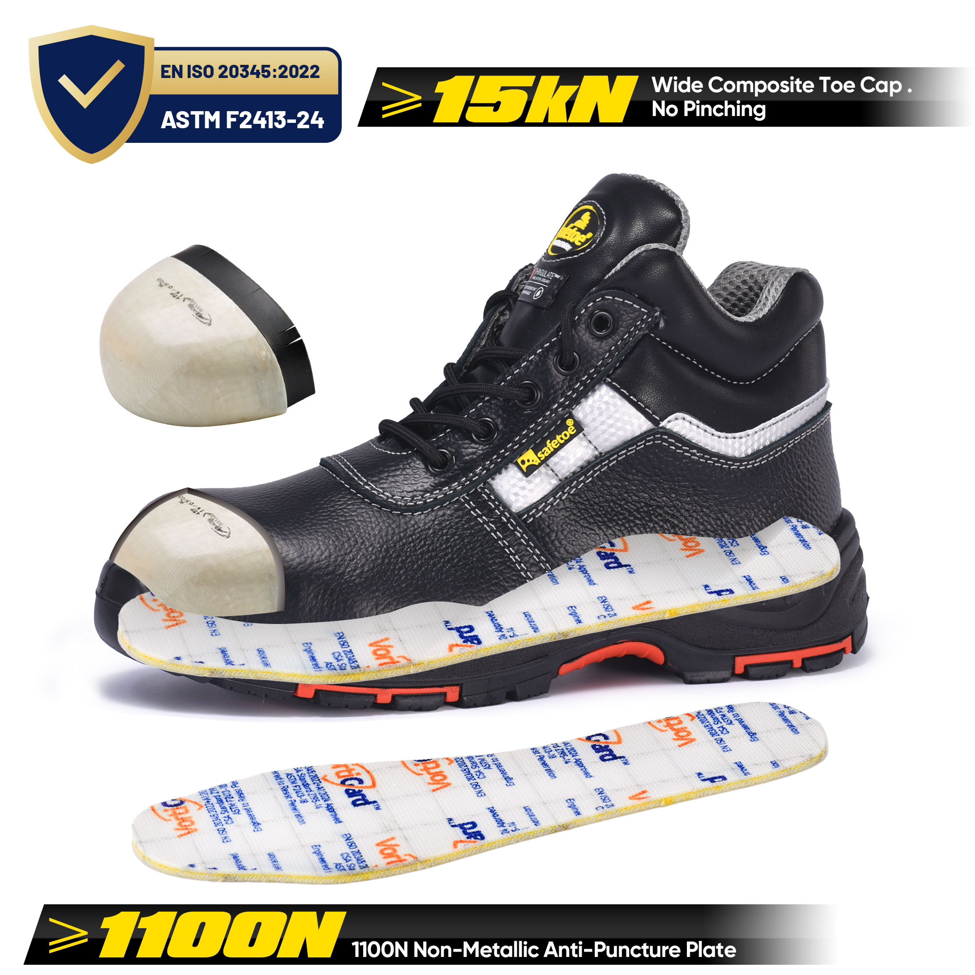 Safetoe Botas de seguridad aisladas para almacenamiento en frío M-8027PR ColdGuarder