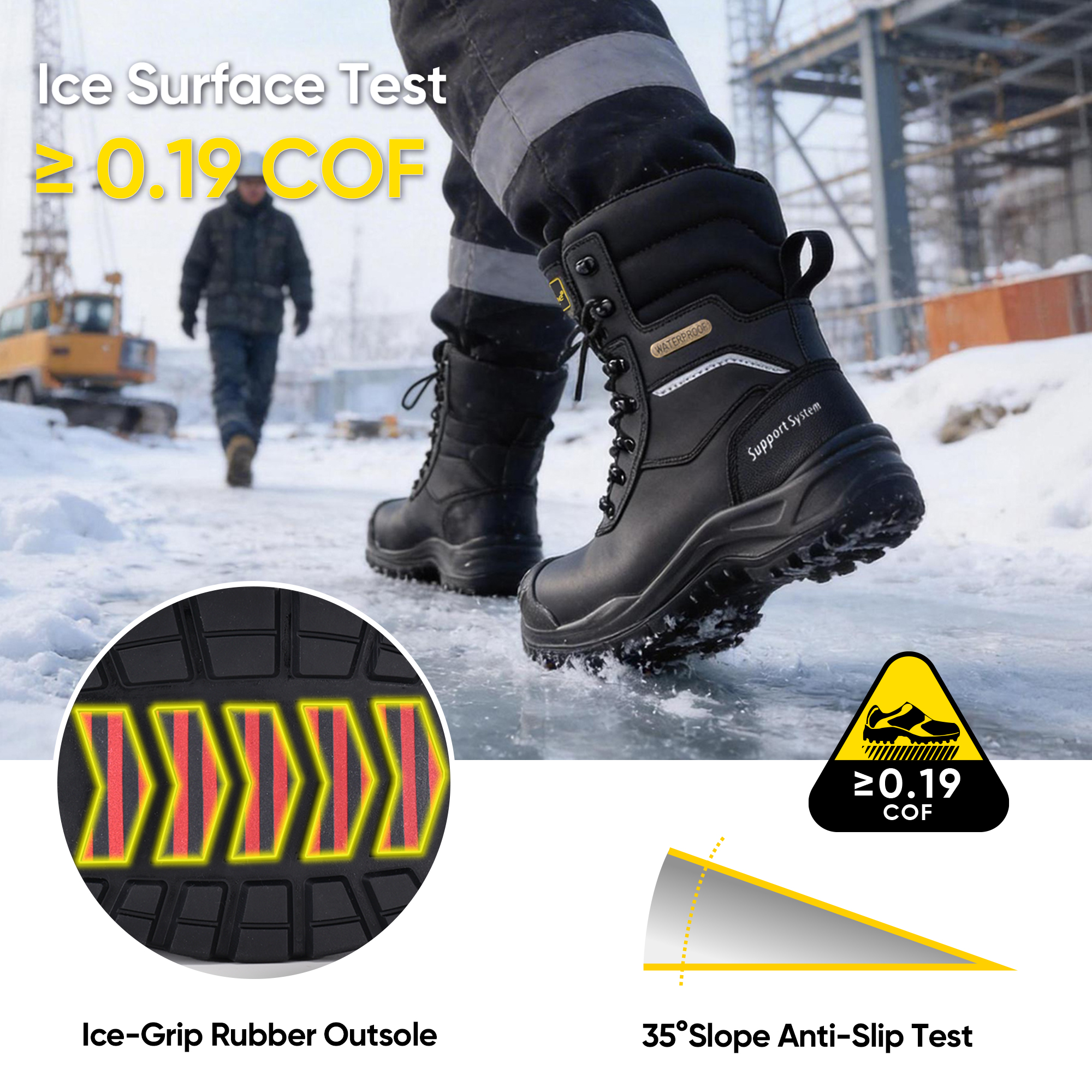 Safetoe Botas de seguridad de invierno IceGrip Arctic-Zip H-9552 IceGrip