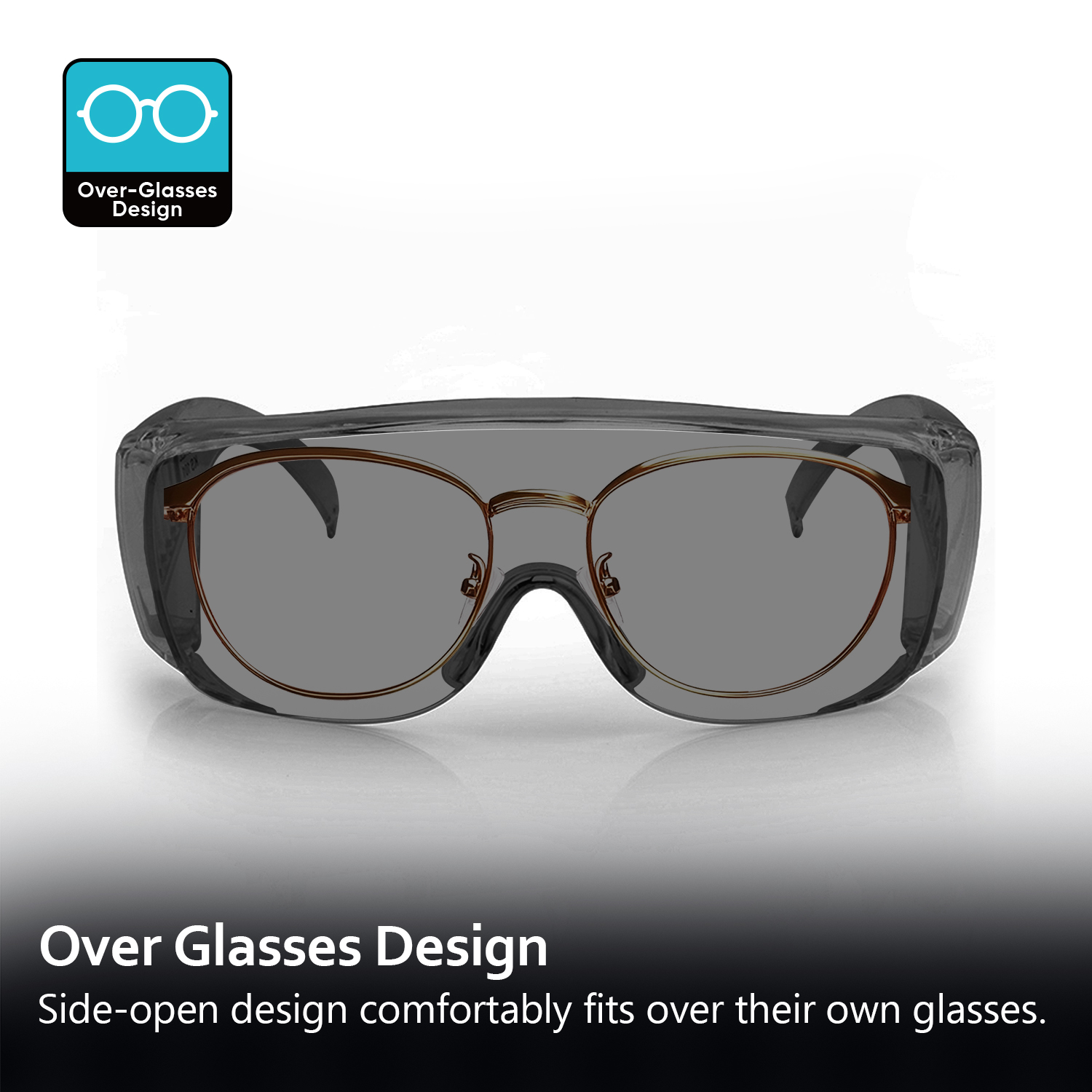 Gafas de seguridad OTG que se ajustan a las gafas graduadas | ANSI Z87.1 y EN166 SG035
