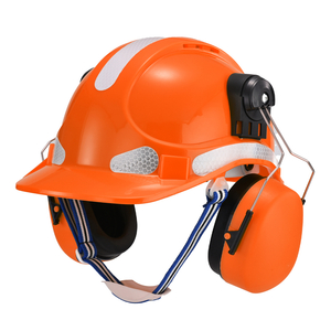 Casco de seguridad ventilado con orejeras y protección auditiva