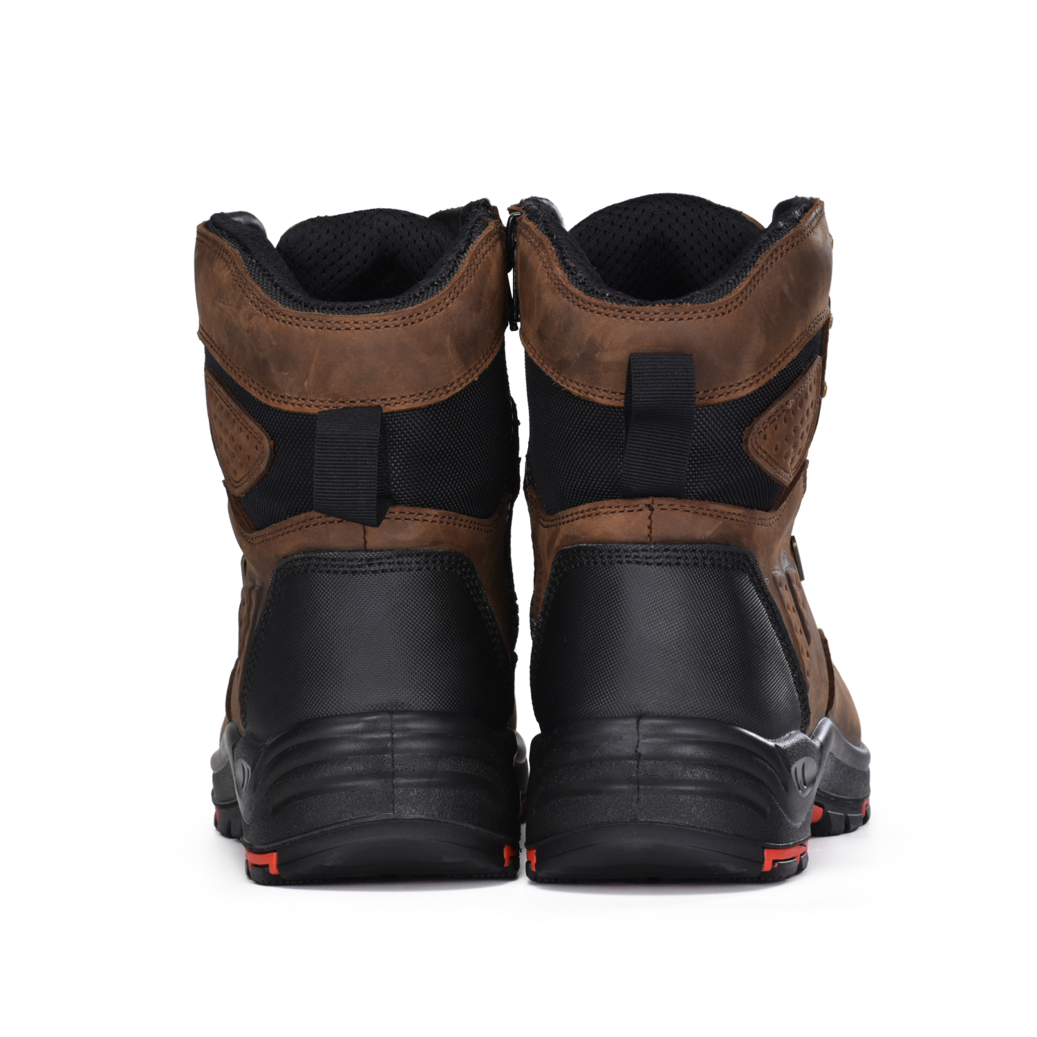 Botas de trabajo resistentes a deslizamiento Botas de seguridad impermeables S7 para hombres M-8580 Brown