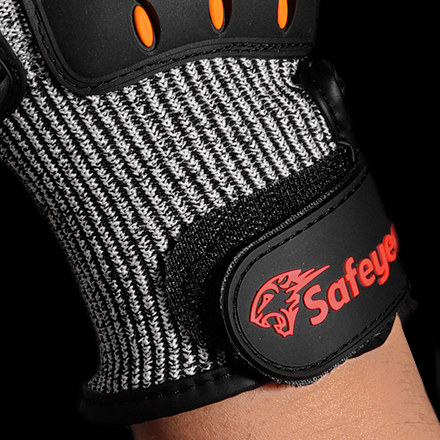 Guantes de trabajo de fábrica Guantes de trabajo mecánicos resistentes a los cortes TPR9004 Naranja