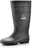 Botas de goma de lluvia de PVC W-6036 Negro