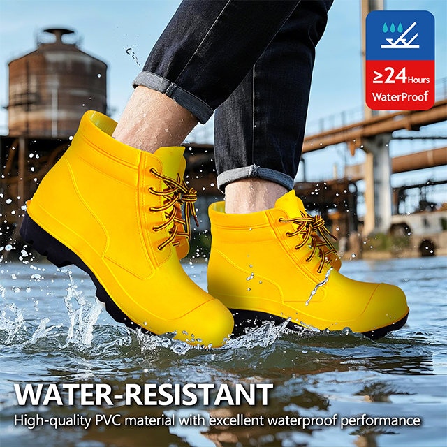 Botas de lluvia de punta de acero W-6050 amarillo
