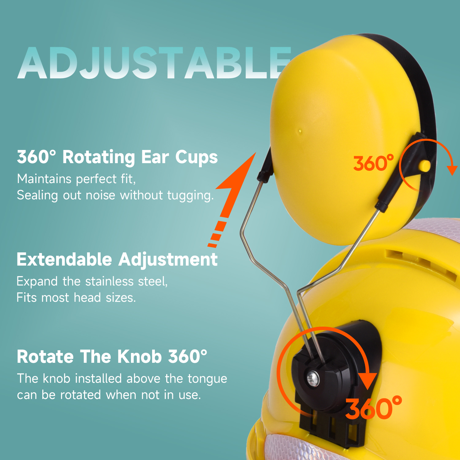 Muffs de oído de alta calidad E-2008 Amarillo