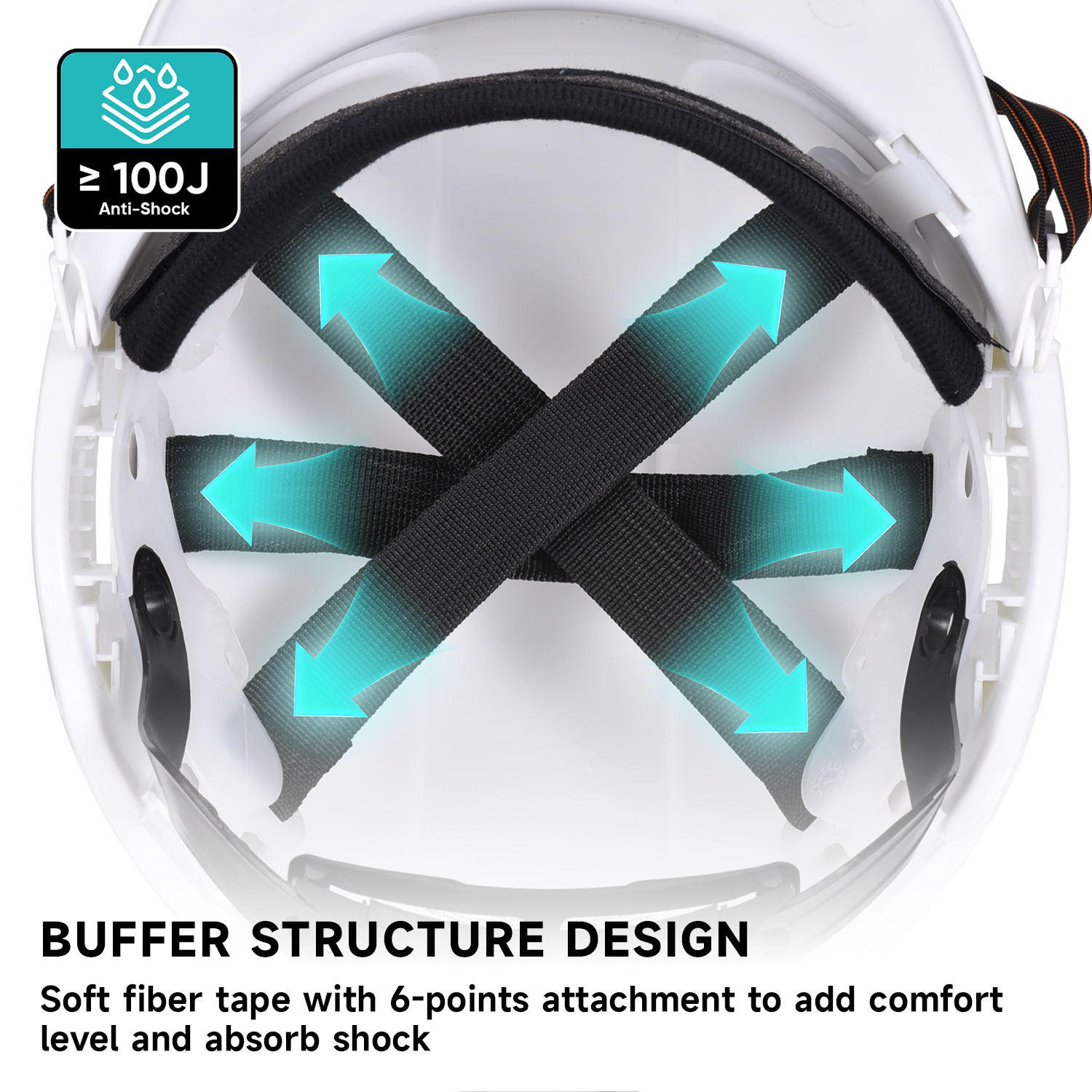 Helmets de sombrero duro de construcción W-018 White