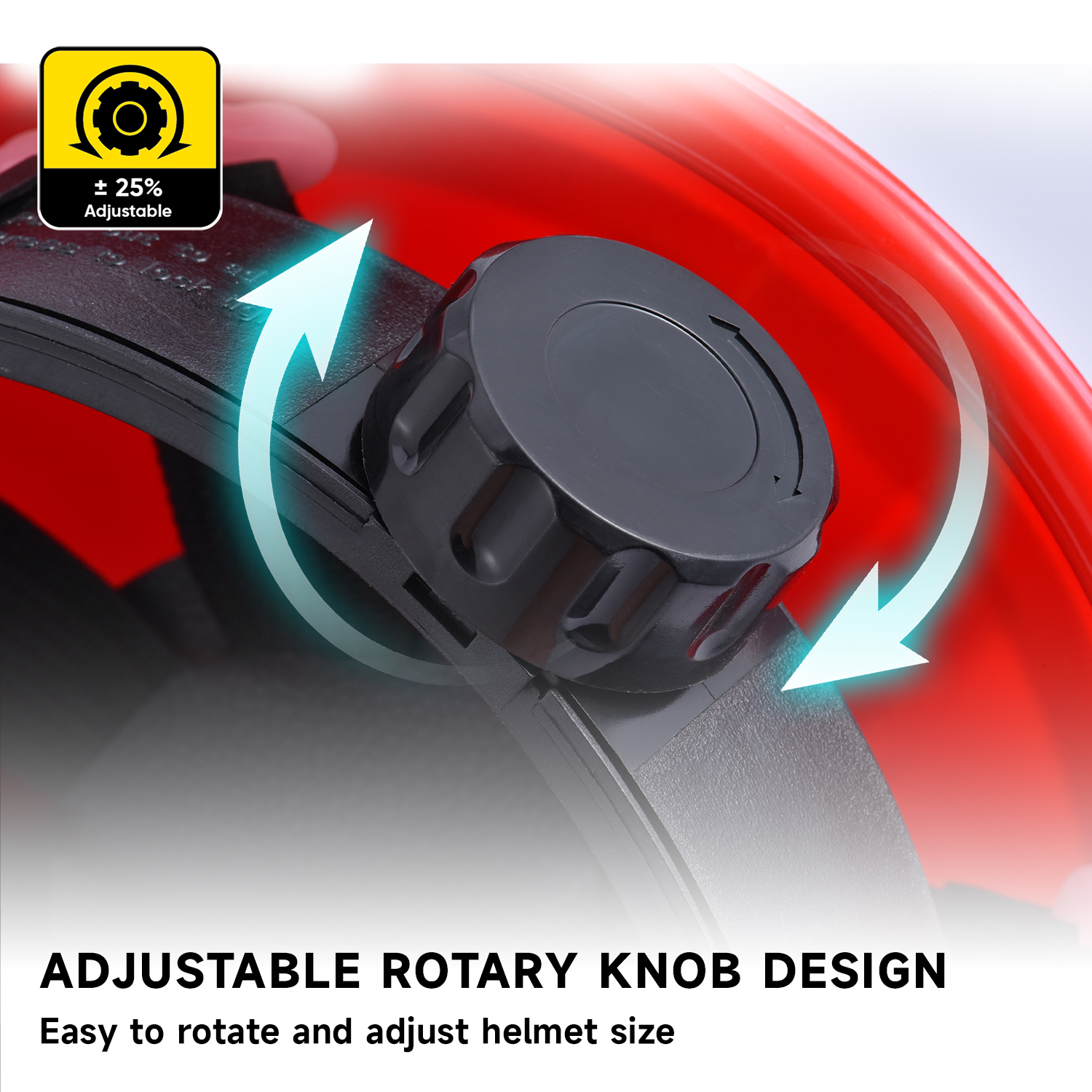 Casco de seguridad rojo para la construcción W-036