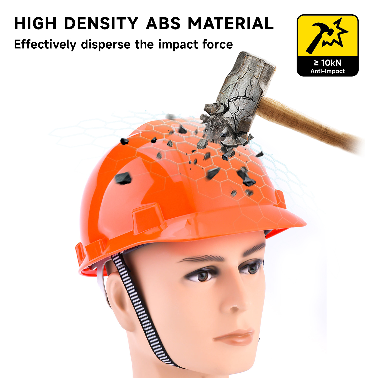 Trabajo de construcción Helmets de seguridad W-003 Orange