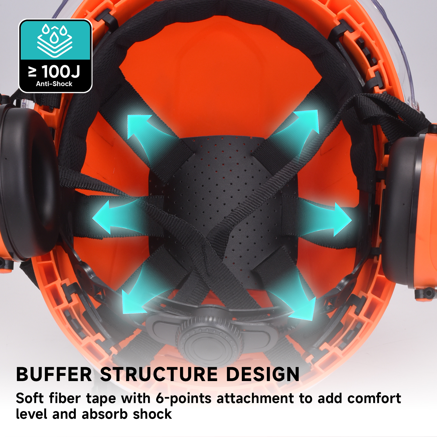 Construcción del casco Hat Hard ABS Helmets de seguridad M-5018