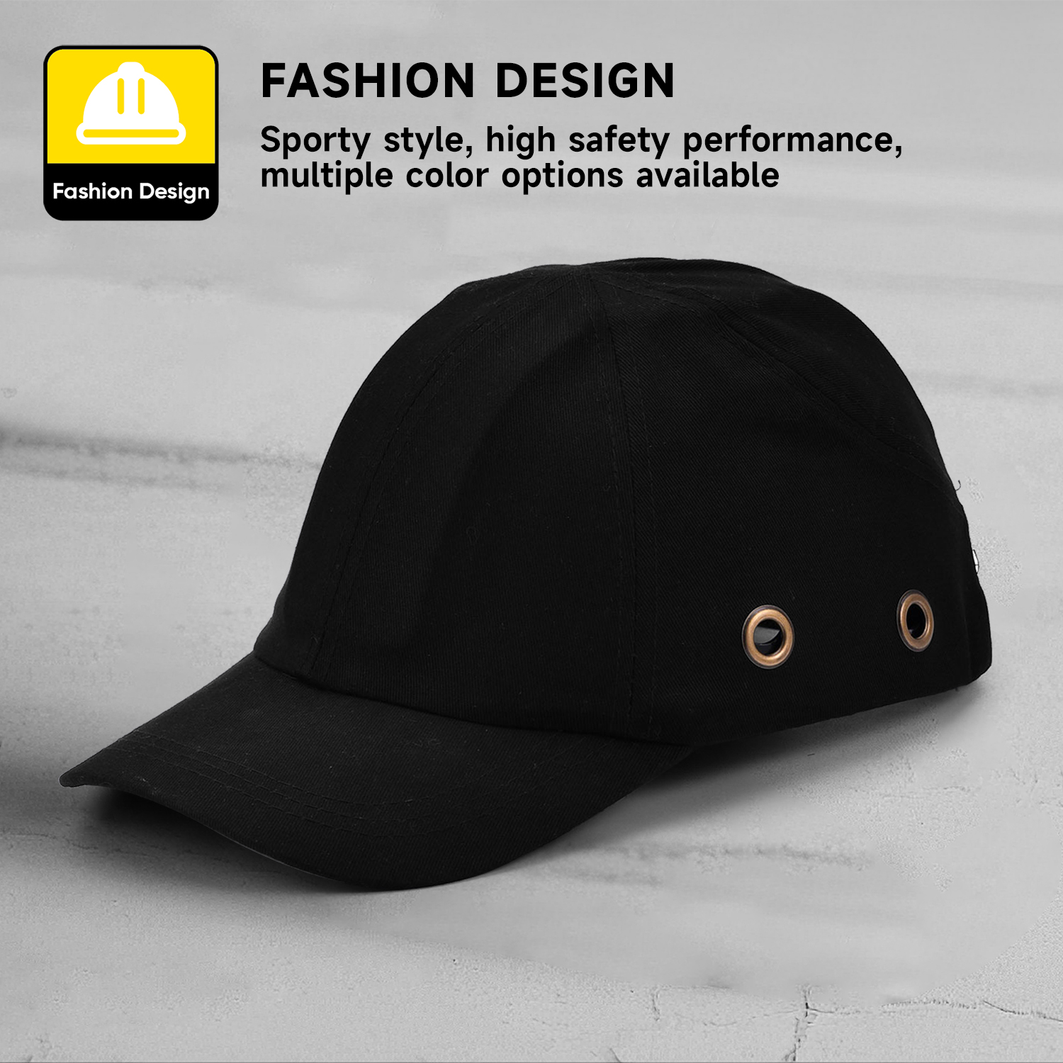 Diseño de béisbol Gap de seguridad WH001 Negro