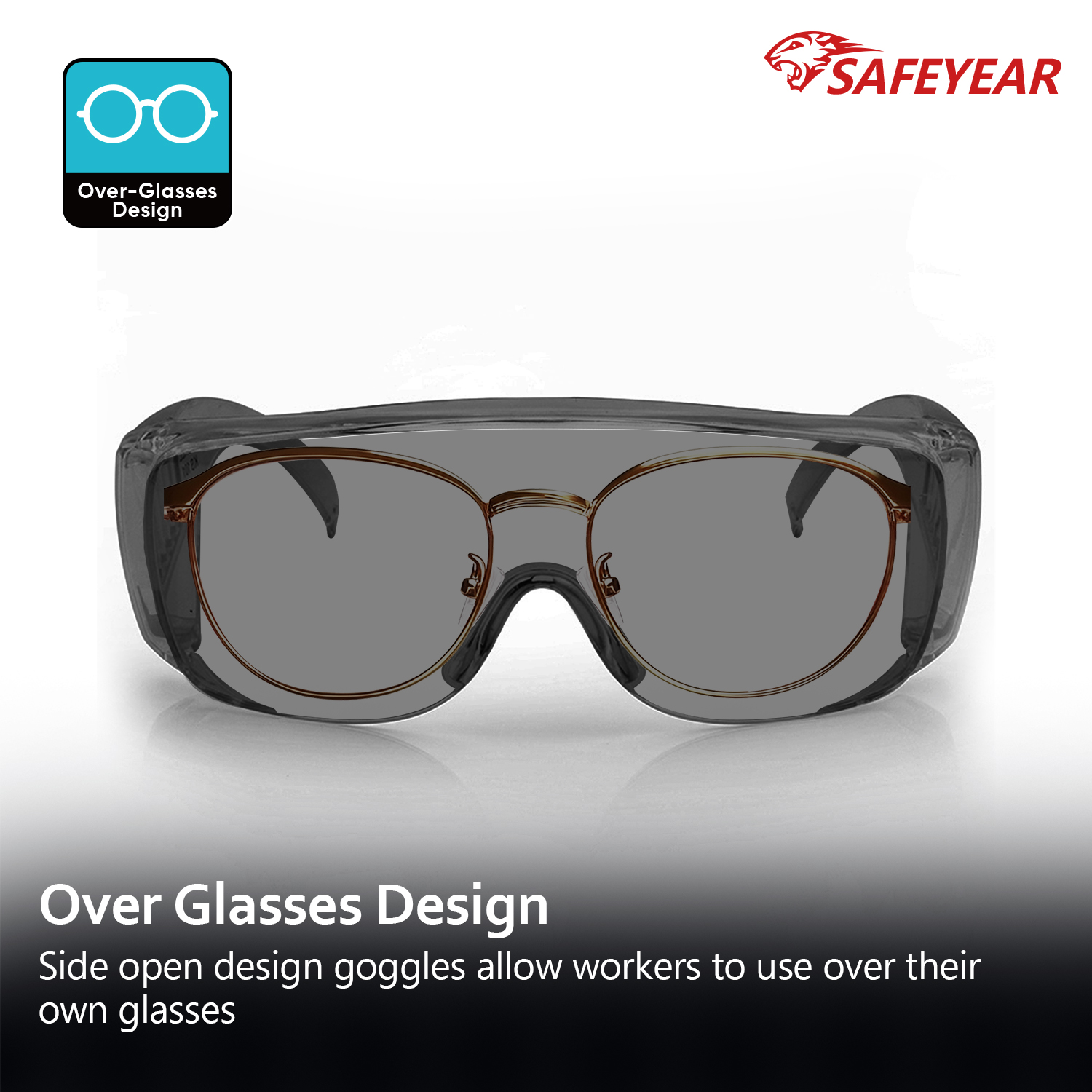 Goggles de seguridad de policabonato SG035 Negro