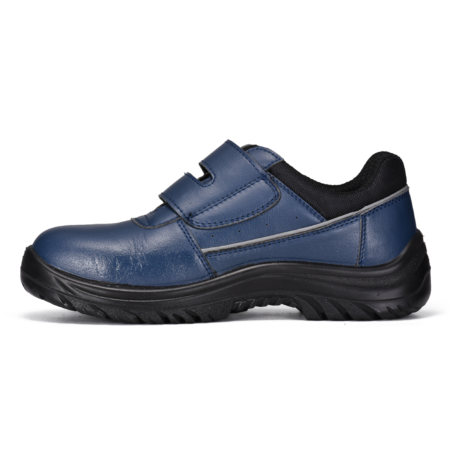 Color azul S2 ESD Ligero Ligero Micro Fibra Cuero Zapatos de seguridad L-7531