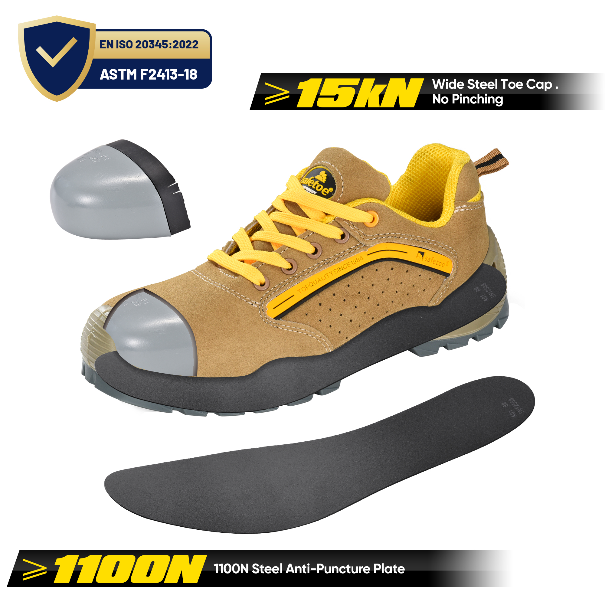 Zapatos de seguridad de verano transpirables L-7296