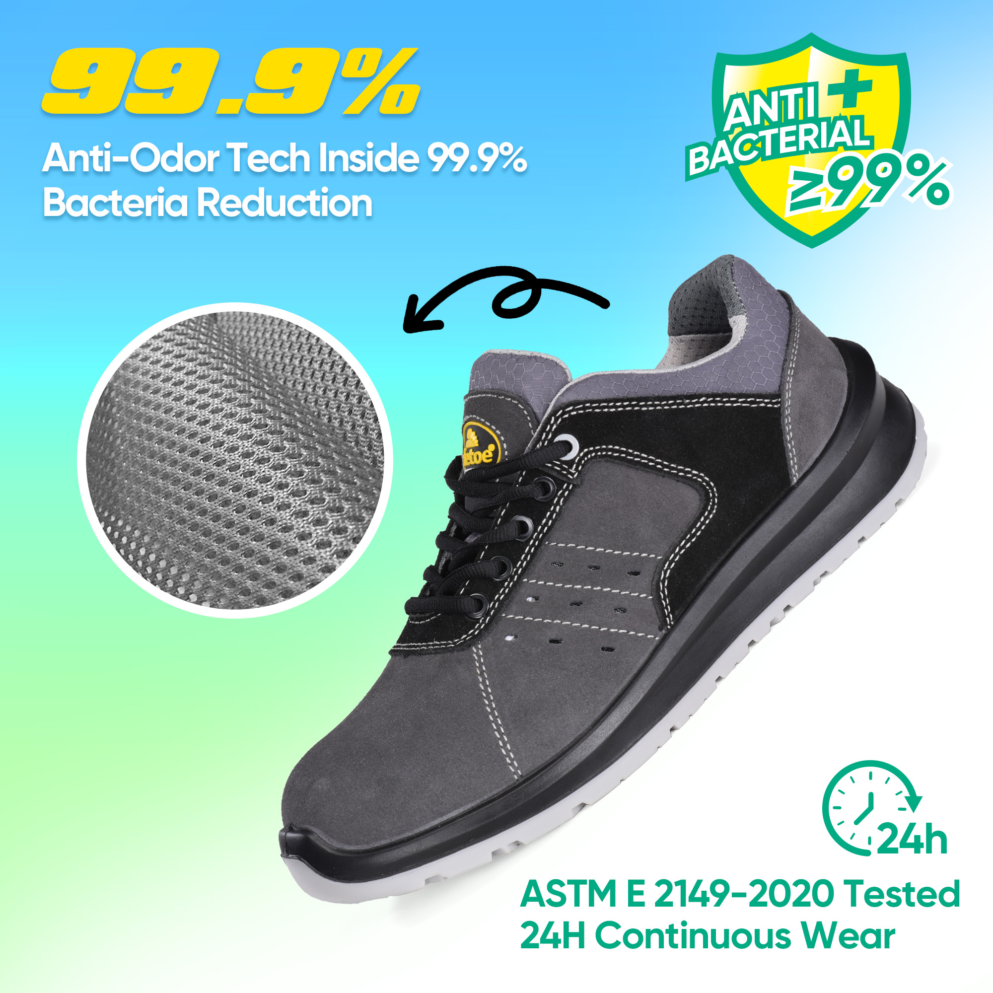 Zapatos de trabajo sin metal liviano L-7331 