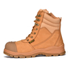 Botas de seguridad con punta de acero y pierna alta con cremallera YKK M-8577