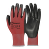 Guantes de trabajo resistentes recubiertos de PU PN8003 Rojo