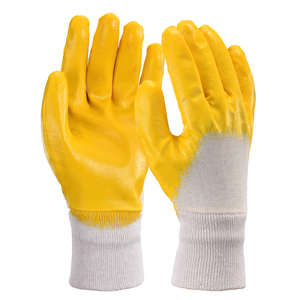 Guantes de trabajo industriales recubiertos de nitrilo FD1289 Amarillo