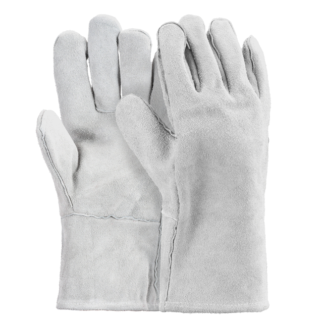Guantes de trabajo de cuero para soldador S-H24 Gris