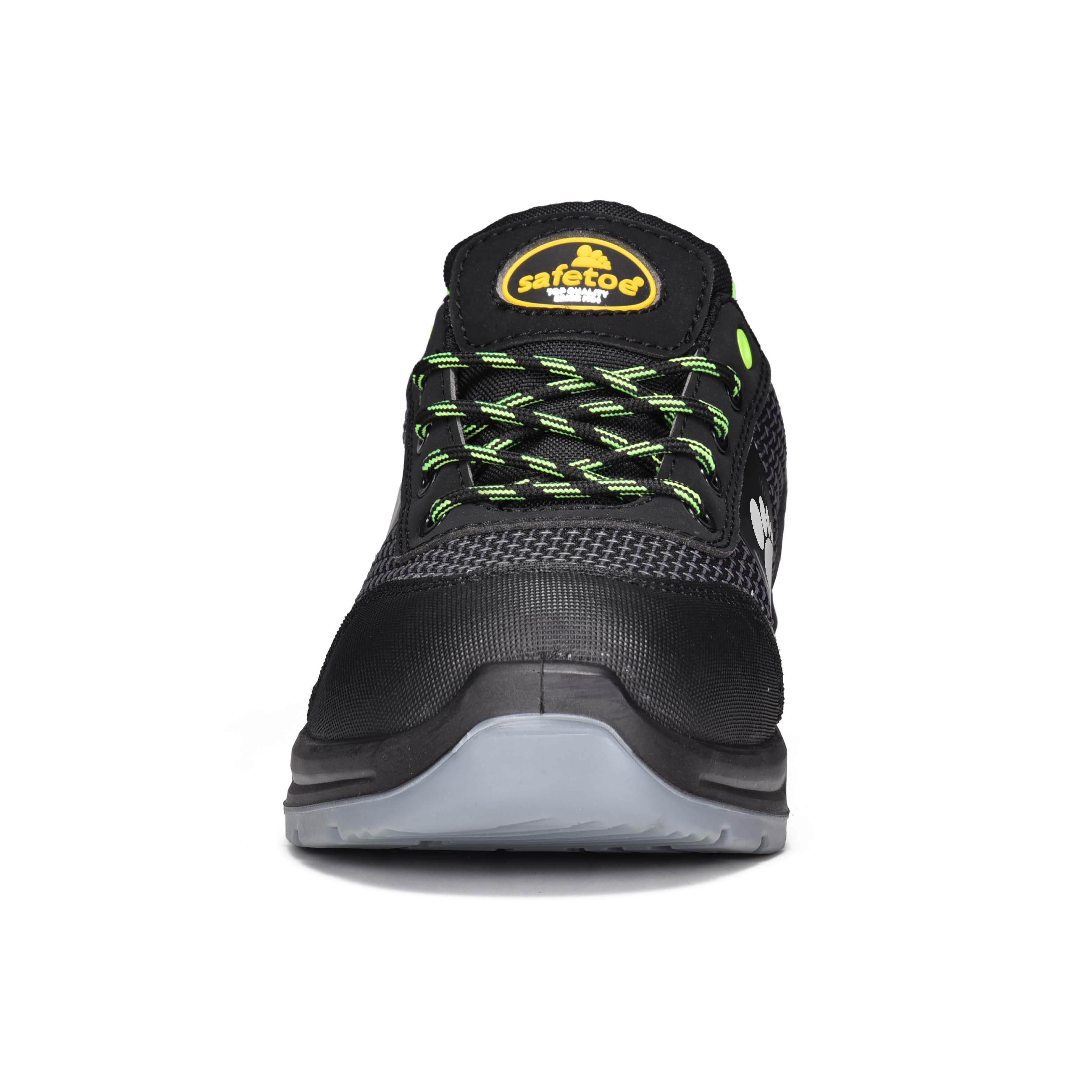 Zapatillas de trabajo de corte bajo con cordones y puntera de material compuesto para hombre y mujer L-7512 azul