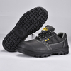 Zapatos de seguridad para el trabajo de carnicero y cocinero antideslizantes de cocina de cuero negro