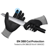 Guantes de trabajo de construcción Guantes de trabajo de seguridad resistente a los guantes PD8045 Negro