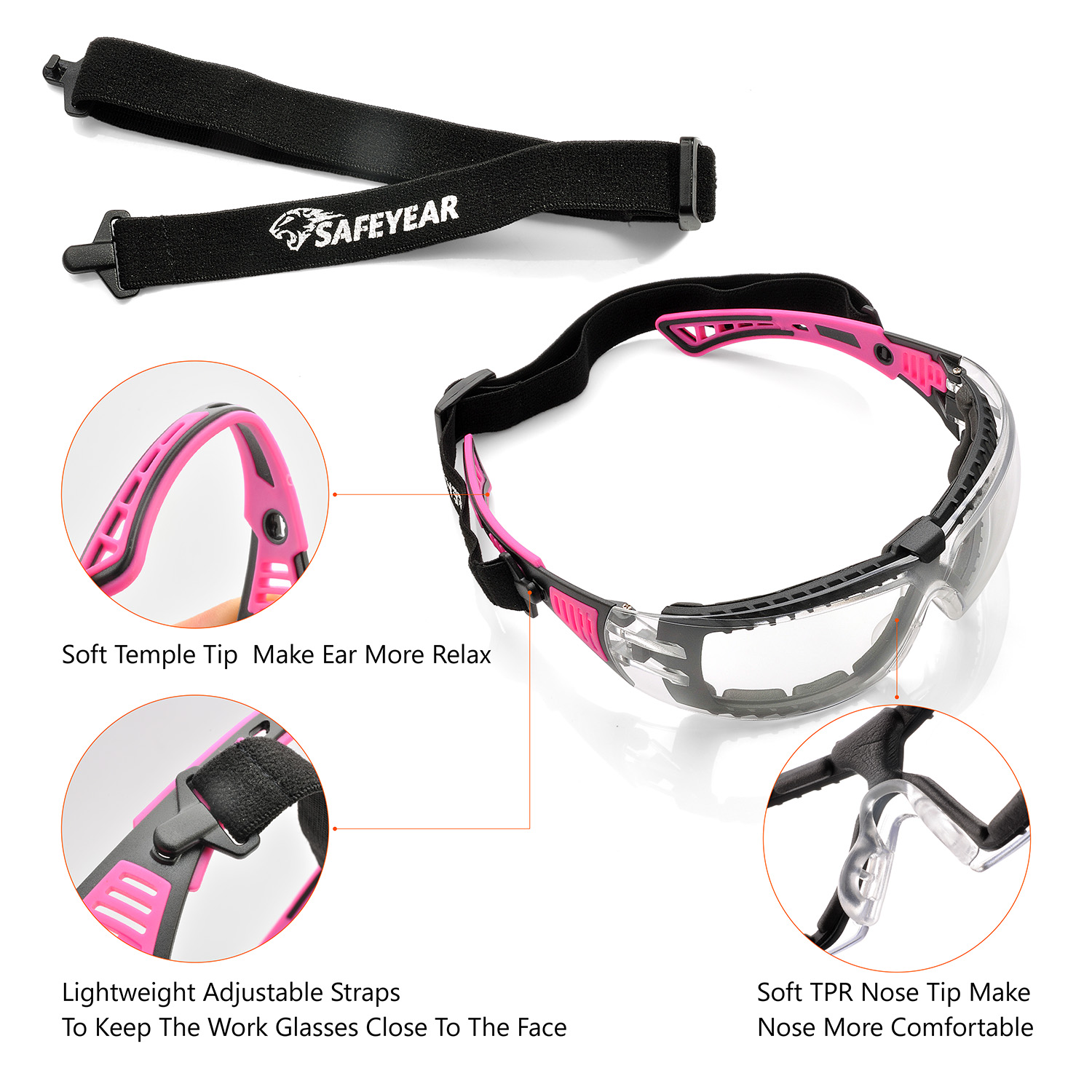 Gafas de seguridad antivaho para mujer | ANSI Z87.1 y CE EN166