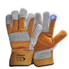 Guantes de cuero de trabajo Guantes de cuero reforzado Guantes de cuero de impacto Corte 5 FL-1015 Amarillo