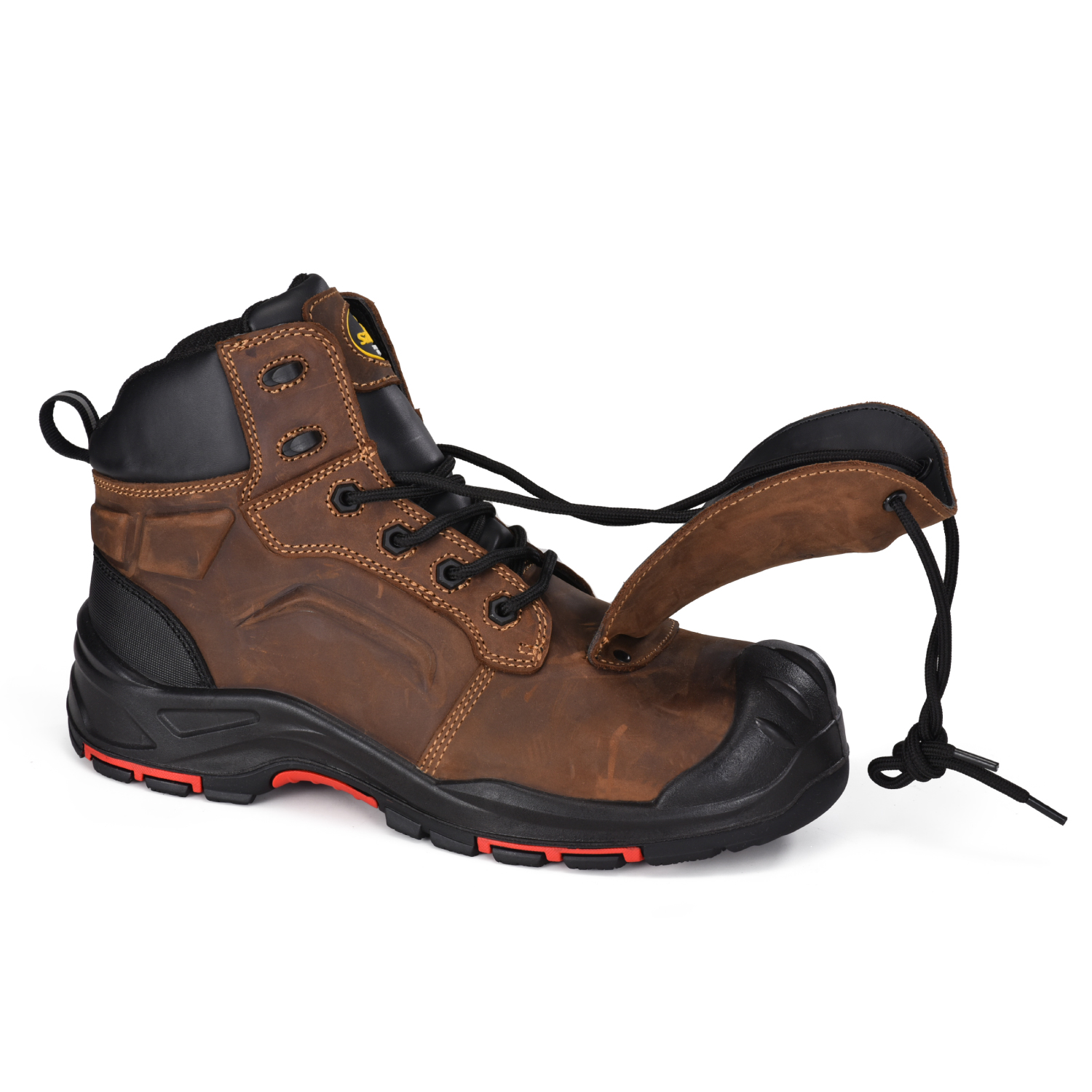 Botas de trabajo mineras de seguridad de metal sin resistencia al aceite y resbalón