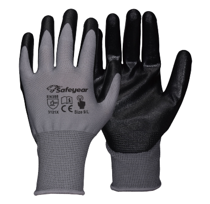 Guantes de trabajo de seguridad recubiertos de nitrilo N1552