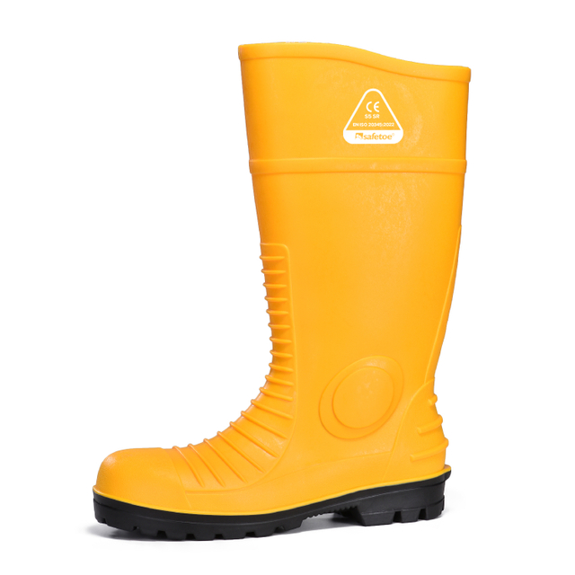 Botas de goma PVC impermeables W-6055 Amarillo