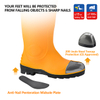 Botas de lluvia con punta de acero resistente W-6037 Amarillo