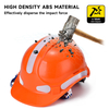  Fabricación de orejas de la construcción Casco de seguridad ABS CE Helmets de seguridad aprobados W-018 Orange