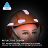 Helmets de trabajo de perilla rotativa ajustable W-018 Naranja