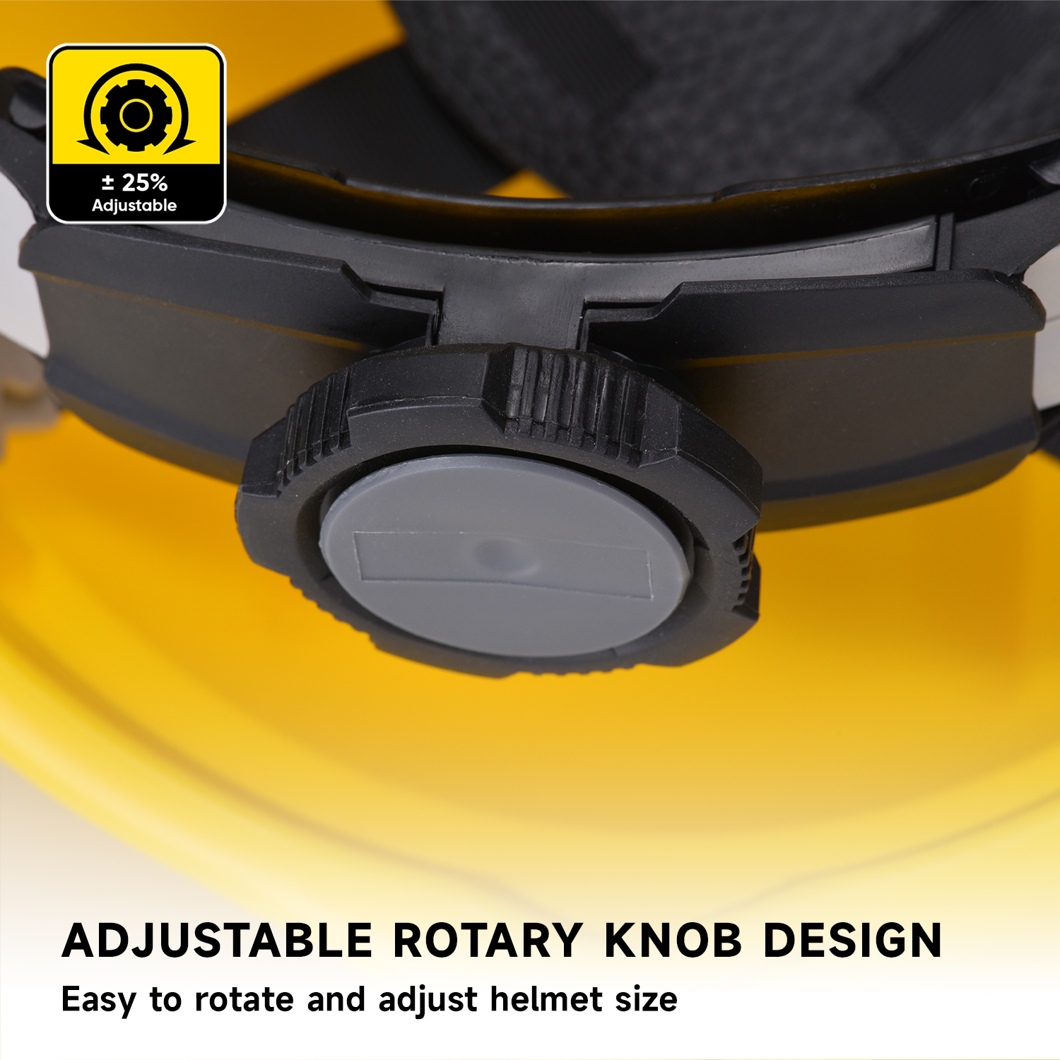 Casco de seguridad industrial amarilla W-002