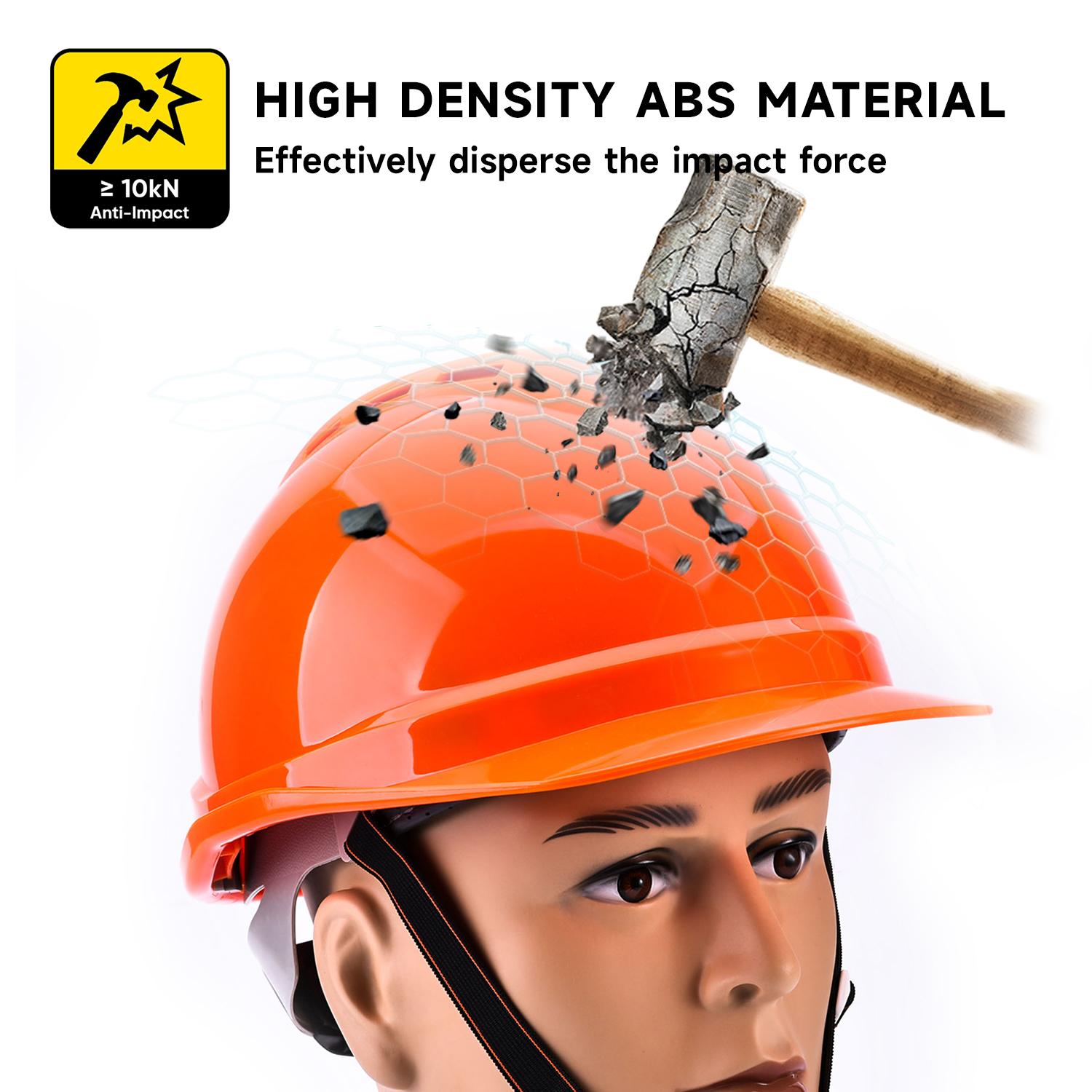 Casco de trabajo anti-shinging W-002 naranja