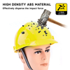 Helmets de seguridad de ABS amarillos W-003