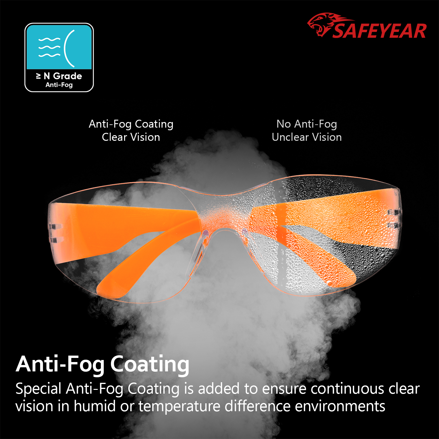 Gafas de seguridad de protección para los ojos SG001 Naranja