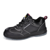 Zapatos de Trabajo Mujer Piel Vacuno Negro con Puntera de Acero de Seguridad L-7508 Liso