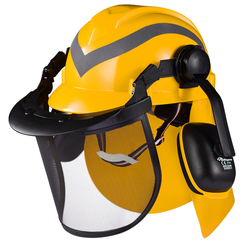 Helmets de seguridad de protección del escudo de la cara M-5009 Amarillo