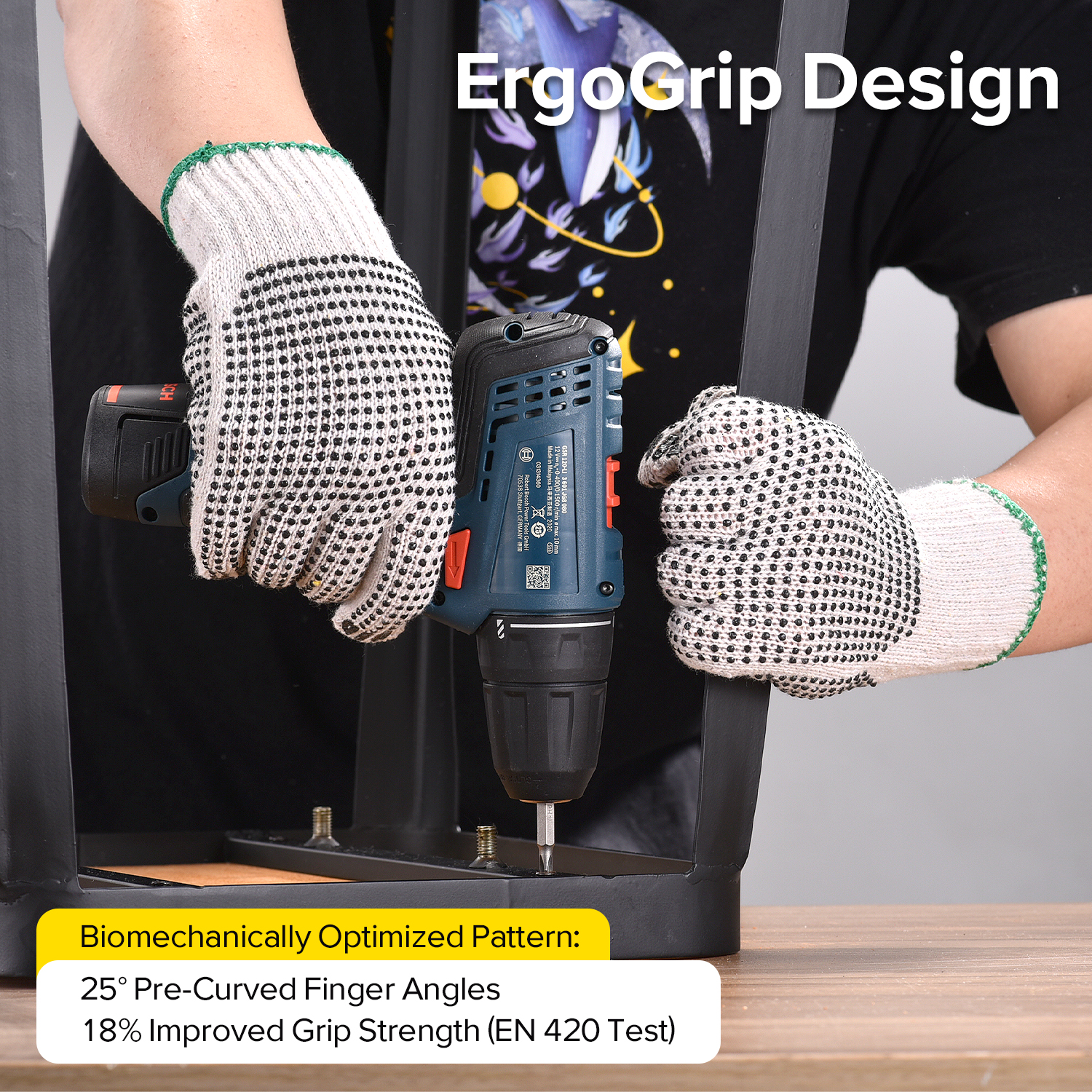 Guantes de trabajo de seguridad con puntos de PVC FL-7259