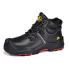 Zapatos de seguridad PU/goma impermeables con punta de acero M-8575