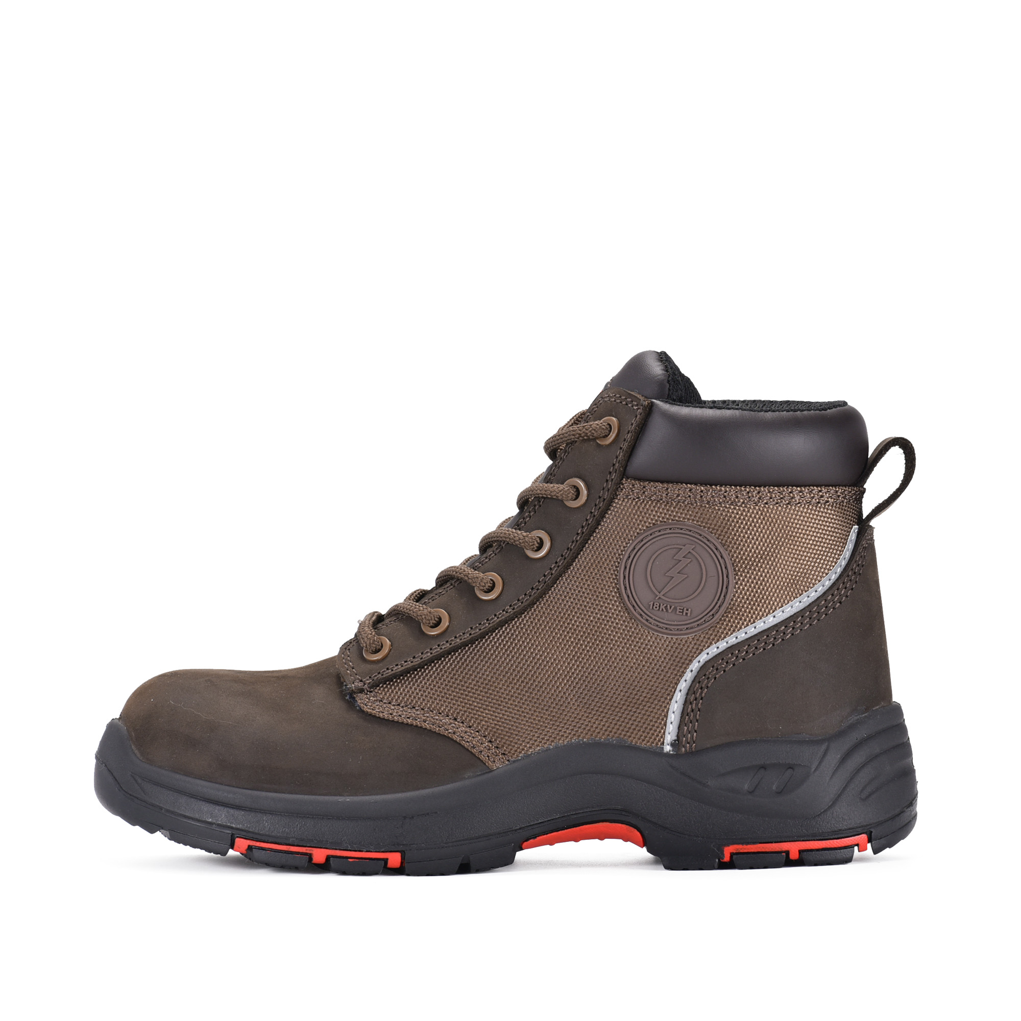 Botas de trabajo de seguridad con clasificación EH de caucho con aislamiento de riesgos eléctricos M-8581