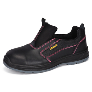 Zapatos Seguridad Sin Cordones Foe Mujer L-7525 Rosa