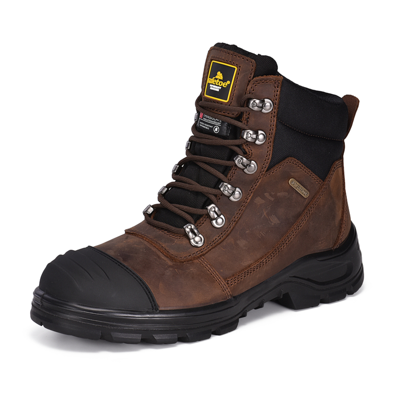  Botas de trabajo de seguridad de los pies compuestos Membrana impermeable M-8577 Brown