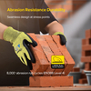 Guantes de trabajo de seguridad resistentes a cortes PD8045 Amarillo